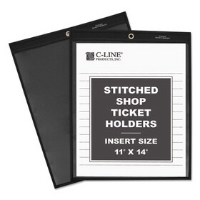 C-Line CLI45114 Shop Ticket Holders, Stitched, One Side Clear, 75 Sheets, 11 x 14, 25/BX