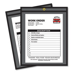 C-Line 45912 Shop Ticket Holders, Stitched, One Side Clear, 75 Sheets, 9 x 12, 25/Box