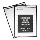 C-Line 46117 Shop Ticket Holders, Stitched, Both Sides Clear, 75