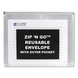 C-Line CLI48117 Zip 'N Go Reusable Envelope with Outer Pocket, 1