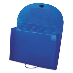 C-Line CLI48305 Expanding Files, 1.63" Expansion, 7 Sections, Cord/Hook Closure, 1/6-Cut Tabs, Letter Size, Blue