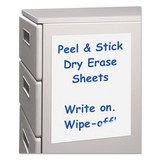 C-Line CLI57911 Self-Stick Dry Erase Sheets, 8.5 x 11, White Surface, 25/Box