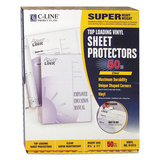 C-Line CLI61013 Super Heavyweight Vinyl Sheet Protectors, Clear, 2 Sheets, 11 x 8.5, 50/Box