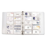 C-Line CLI61117 Tabbed Business Card Binder Pages, 20 Cards Per Letter Page, Clear, 5 Pages
