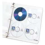 C-Line CLI61948 Deluxe Cd Ring Binder Storage Pages, Standard, Stores 8 Cds, 5/pk