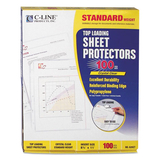 C-LINE PRODUCTS, INC CLI62027 Standard Weight Polypropylene Sheet Protector, Clear, 2