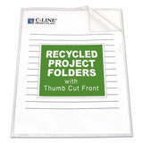 C-LINE PRODUCTS, INC CLI62127 Project Folders, Jacket, Letter, Poly, Clear, 25/box