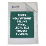 C-Line 62139 Deluxe Vinyl Project Folders, Legal Size, Clear, 50/Box