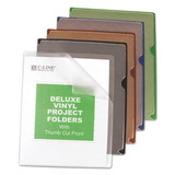 C-Line CLI62150 Deluxe Vinyl Project Folders, Letter Size, Assorted Colors, 35/Box