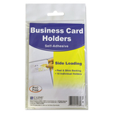 C-Line CLI70238 Self-Adhesive Business Card Holders, Side Load, 3 1/2 X 2, Clear, 10/pack