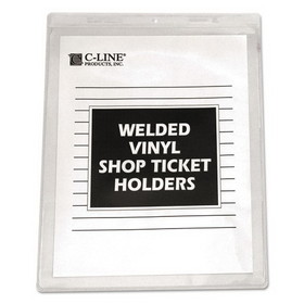 C-Line CLI80911 Clear Vinyl Shop Ticket Holders, Both Sides Clear, 15 Sheets, 8.5 x 11, 50/Box