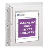 C-Line 83912 Magnetic Shop Ticket Holders, Super Heavyweight, 50 Sheets, 9 x 12, 15/BX