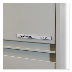 C-Line CLI87207 HOL-DEX Magnetic Shelf/Bin Label Holders, Side Load, 0.5 x 6, Clear, 10/Box