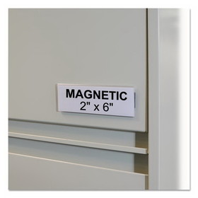 C-Line CLI87247 HOL-DEX Magnetic Shelf/Bin Label Holders, Side Load, 2 x 6, Clear, 10/Box