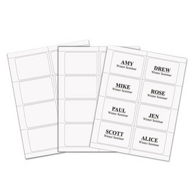 C-Line CLI92377 Laser Printer Name Badges, 3 3/8 x 2 1/3, White, 200/Box