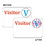 C-Line 97004 Time's Up! Self-Expiring Visitor Badges, One-Day Badge, 3 x 2, White, 100/Box, Price/BX