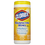 Clorox CLO01594EA Disinfecting Wipes, 1-Ply, 7 x 8, Crisp Lemon, White, 35/Canister, Price/EA