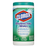 Clorox CLO01656 Disinfecting Wipes, Fresh Scent, 7 X 8, White, 75/canister, 6 Canisters/carton