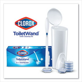 Clorox CLO03191 ToiletWand Disposable Toilet Cleaning System: Handle, Caddy and Refills, White