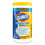 Clorox CLO15948CT Disinfecting Wipes, 1-Ply, 7 x 8, Lemon Fresh, White, 75/Canister, 6/Carton, Price/CT