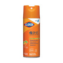 Clorox CLO31043 4-in-One Disinfectant and Sanitizer, Citrus, 14 oz Aerosol Spray