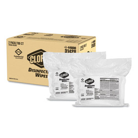 Clorox CLO31428 Disinfecting Wipes, Fresh Scent, 7 x 8, 700/Bag Refill, 2/Carton