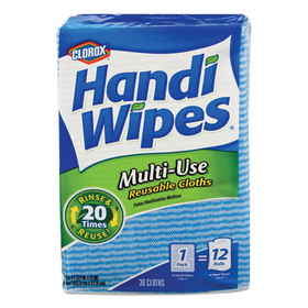 Clorox CLO78225 Handi Wipes, 21 x 11, Blue, 36 Wipes/Pack, 4 Packs/Carton