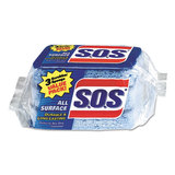 S.O.S. CLO91028CT All Surface Scrubber Sponge, 2 1/2 X 4 1/2, 0.9