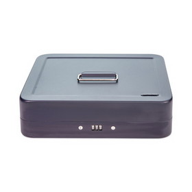 CONTROLTEK CNK500128 Cash Box with Combination Lock, 6 Compartments, 11.8 x 9.5 x 3.2, Charcoal