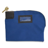 CONTROLTEK CNK530312 Fabric Deposit Bag, Locking, Canvas, 8.5 x 11 x 1, Blue