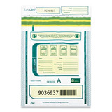 SafeLOK CNK585089 Deposit Bag, Plastic, 9 x 12, White/Gray, 100/Pack