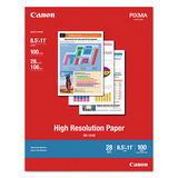 Canon CNM1033A011 High Resolution Paper, Matte, 8-1/2 X 11, 28 Lb., White, 100 Sheets/pack