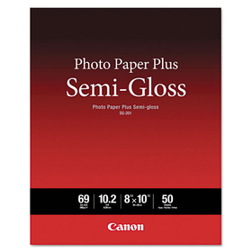 Canon CNM1686B062 Photo Paper Plus Semi-Gloss, 69 Lbs., 8 X 10, 50 Sheets/pack