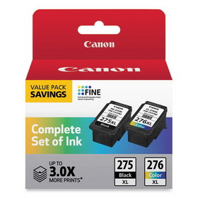 Canon CNM4981C008 4981C008 (PG-275XL/CL-276XL) High-Yield Multipack Ink, Black/Tri-Color