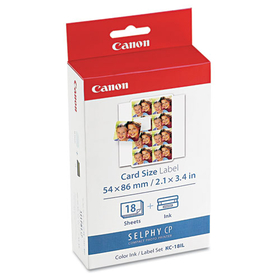 Canon CNM7740A001 7740a001 (kc-18il) Ink & Label Set, Black/tri-Color