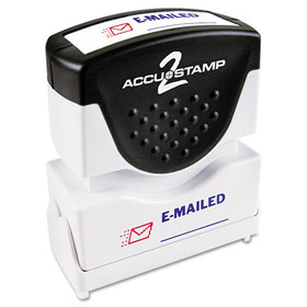 Accustamp COS035541 Pre-Inked Shutter Stamp, Red/Blue, EMAILED, 1.63 x 0.5