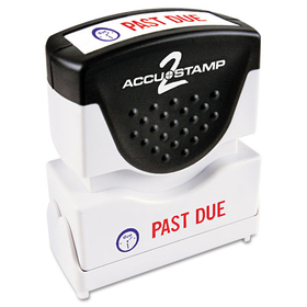 Accustamp COS035543 Pre-Inked Shutter Stamp, Red/Blue, PAST DUE, 1.63 x 0.5