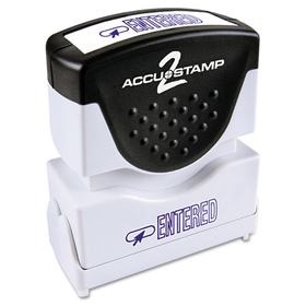 Accustamp COS035573 Pre-Inked Shutter Stamp, Blue, ENTERED, 1.63 x 0.5