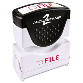 Accustamp COS035576 Pre-Inked Shutter Stamp, Red, FILE,.63 x 0.5