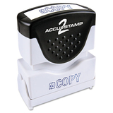 Accustamp COS035581 Pre-Inked Shutter Stamp, Blue, COPY, 1.63 x 0.5