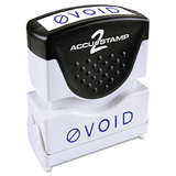 Accustamp COS035584 Pre-Inked Shutter Stamp, Blue, VOID, 1.63 x 0.5
