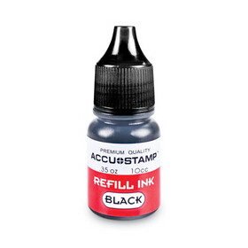 Cosco COS090684 ACCU-STAMP Gel Ink Refill, 0.35 oz Bottle, Black