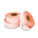CONSOLIDATED STAMP COS090951 Two-Line Pricemarker Labels, 5/8 X 13/16, Fluor. Red, 1000/roll, 3 Rolls/box