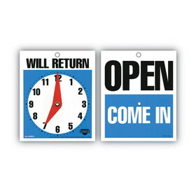 Cosco COS098010 Will Return Later Sign, 5" X 6", Blue