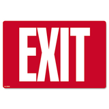 Cosco COS098052 Glow-In-The-Dark Safety Sign, Exit, 12 X 8, Red