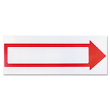 Cosco COS098056 Stake Sign, 6 X 17, Blank White With Printed Red Arrow