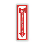 Cosco COS098063 Glow-In-The-Dark Safety Sign, Fire Extinguisher, 4 X 13, Red