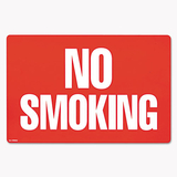 Cosco COS098068 Two-Sided Signs, No Smoking/no Fumar, 8 X 12, Red