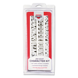 Cosco COS098233 Character Kit, Letters, Numbers, Symbols, White, Helvetica, 258 Pieces