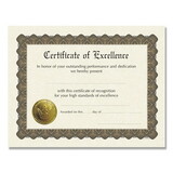 Great Papers 930600 Ready-to-Use Certificates, 11 x 8.5, Ivory/Brown, Excellence, 6/Pack